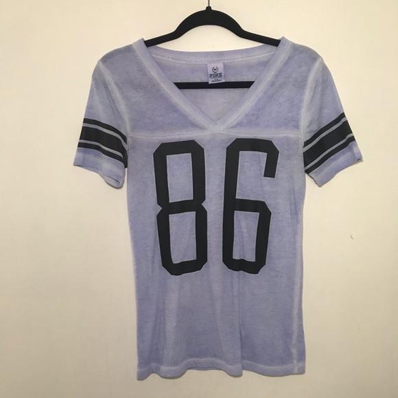 PINK Victoria's Secret Tops - VS PINK Purple Varsity Tee